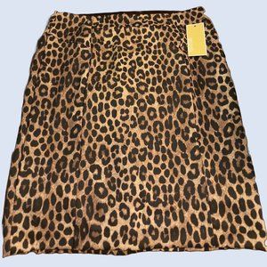 Michael Kors Leopard Print Midi Skirt (M)